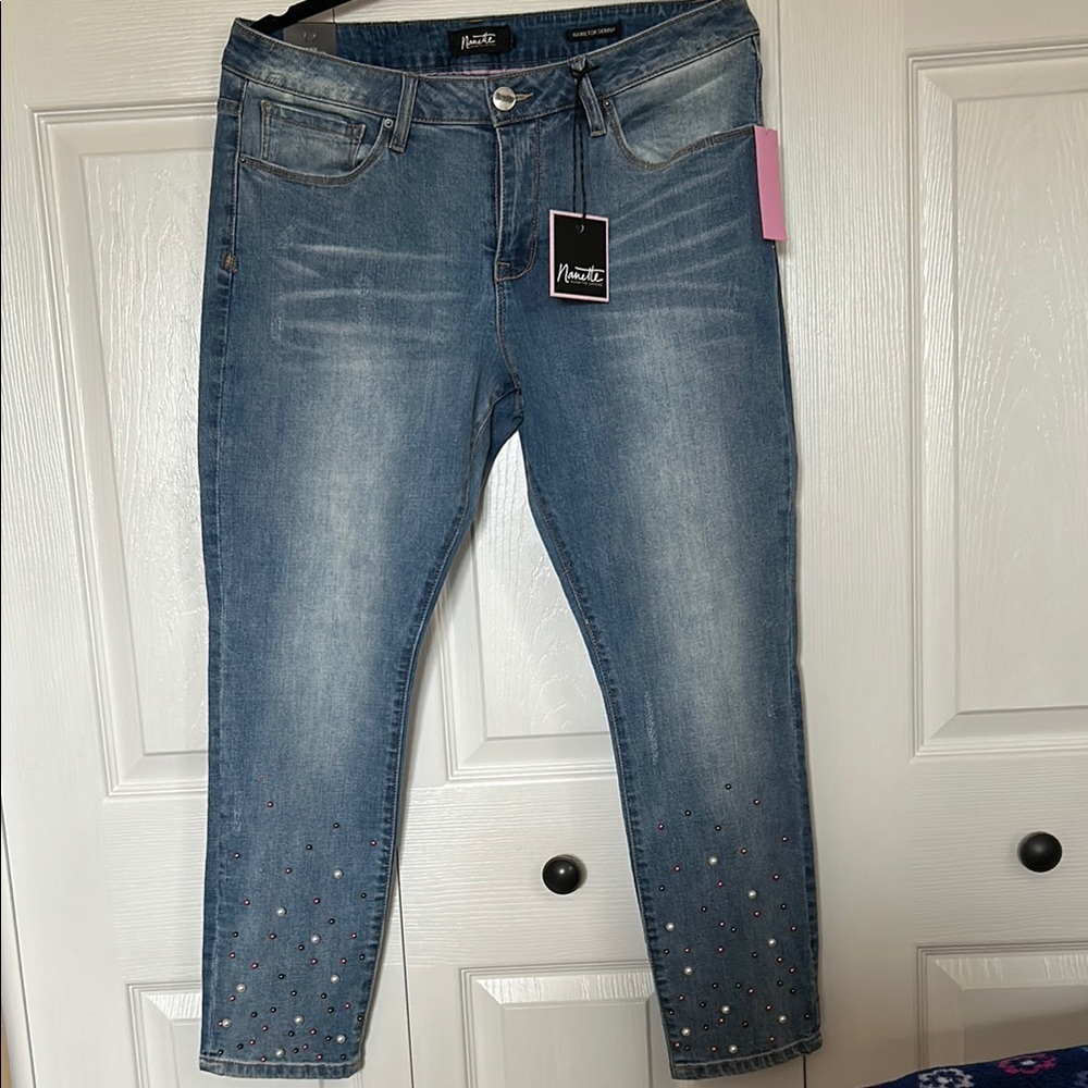 Nannette Lepore Embellished Jeans